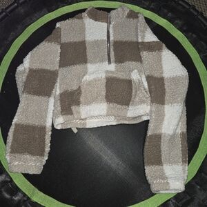 FUZZY HALF ZIP PULLOVER XS